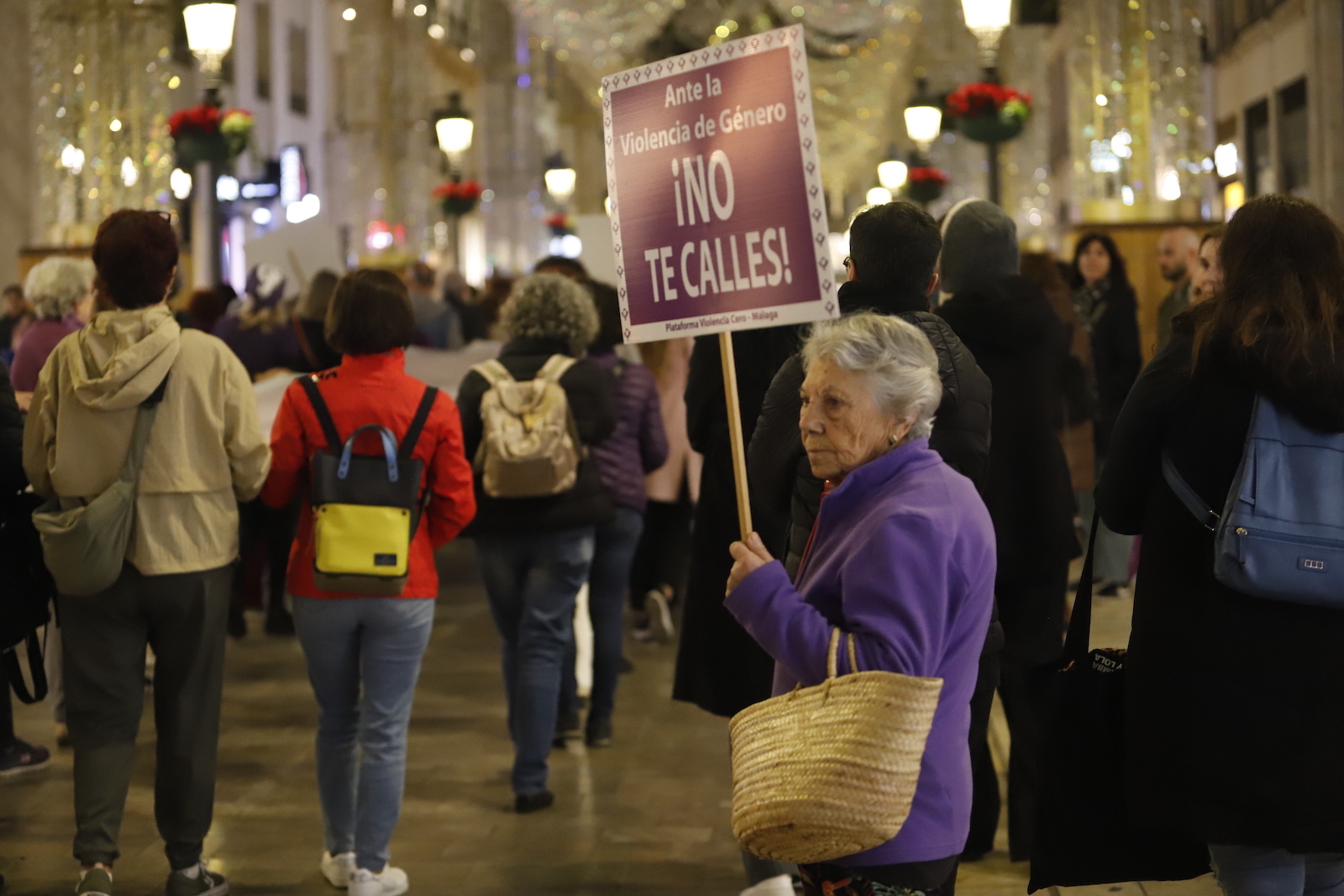 Protesta feminsta en Málaga. (Europa PRESS)