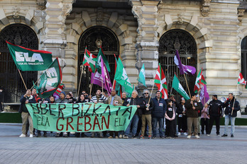 Bizkaiko Uberreko langileen mobilizazioa, abenduan.
