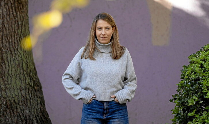 Monica Fernandez, duela aste batzuk Iruñean.