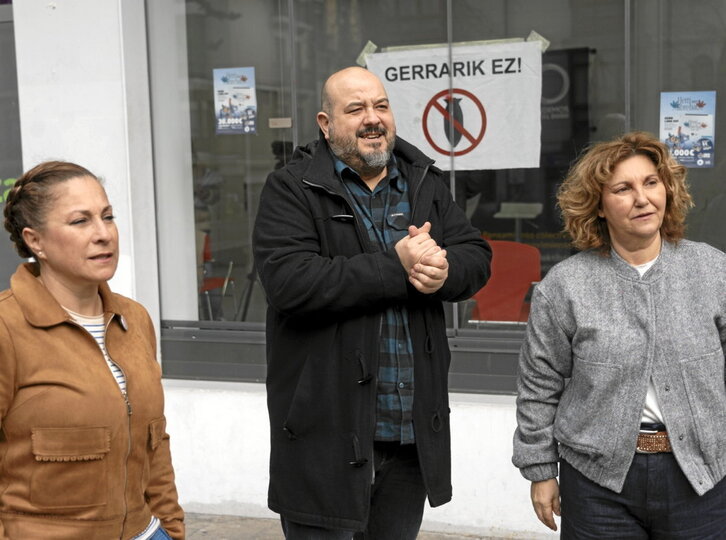 Gartzia, Vaquero eta Garrido, taldearen erronkak azaltzeko egin zuten agerraldian.