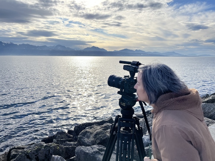 Arantxa Aguirre, durante el rodaje.