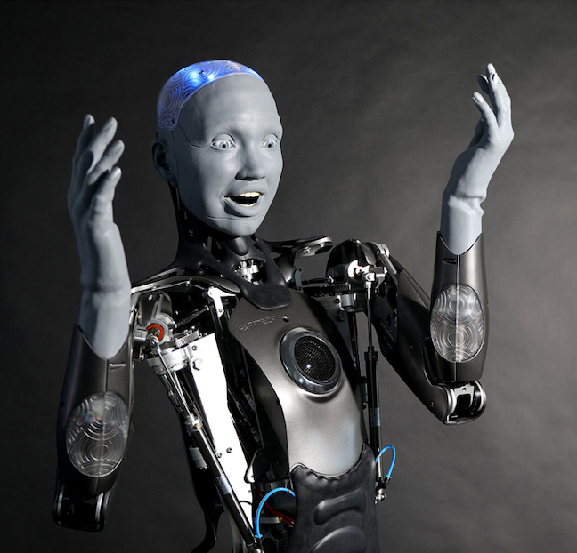 El robot Ameca mostrando una expresión de sorpresa. (ENGINEERD ARTS)