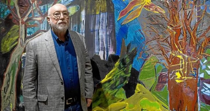 Carmelo Ortiz de Elgea, durante la retrospectiva que el Bellas Artes de Bilbo le dedicó en 2016. 