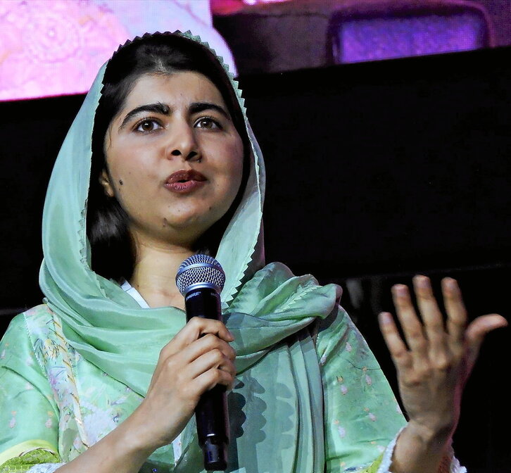 Malala Yousafzai, icono activista de la generazión Z por reivindicar la educación de las niñas en Pakistán.