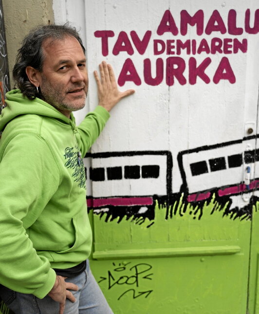 Gorka Ovejero, Stop AHT zundaketak-eko kidea.