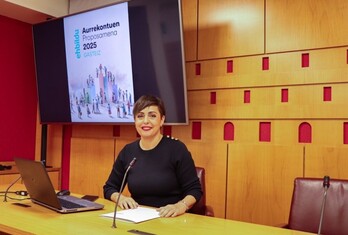 Rocío Vitero, en la presentación de las enmiendas.