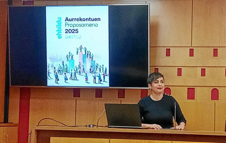 Rocío Vitero, en la presentación de las enmiendas.