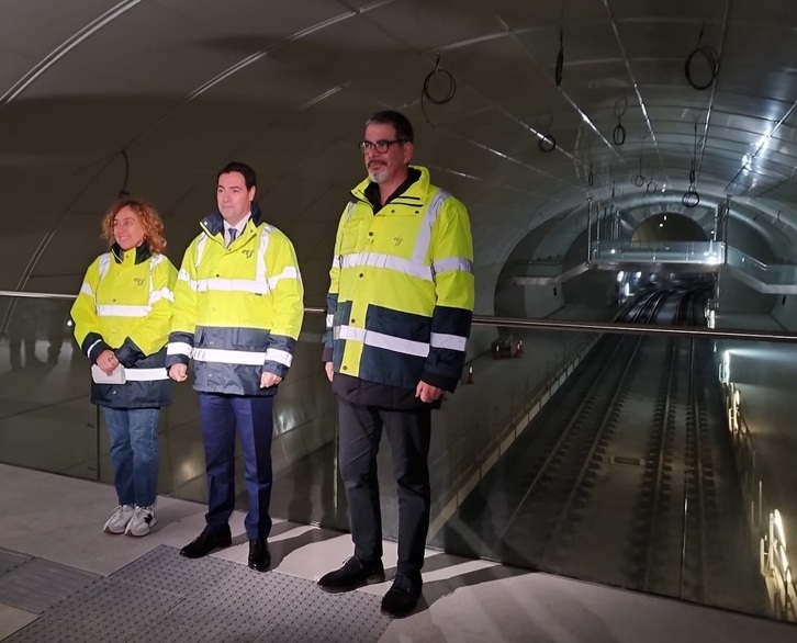 García Chueca, Pradales y Goia, en la futura estación de Benta Berri.