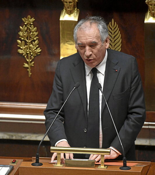 François Bayrou , en un momento de su intervención.
