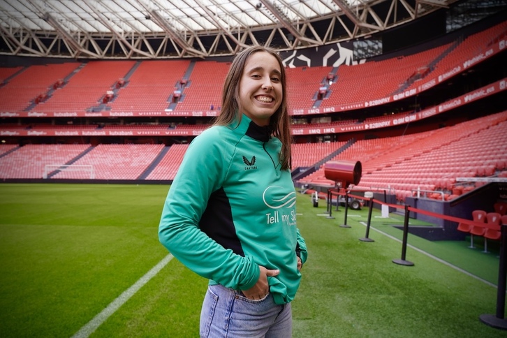 Clara Pinedo, esta semana en San Mamés.