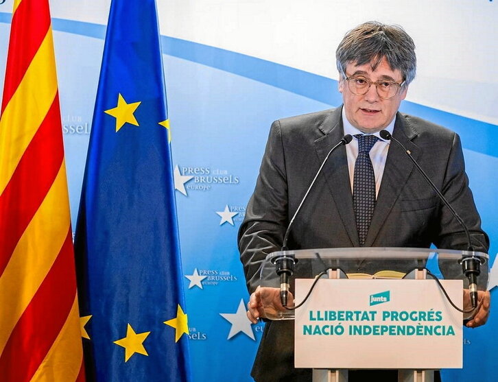 Carles Puigdemont, ayer en Bruselas.