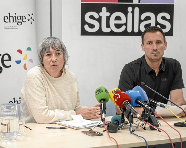 Lurdes Imaz (Ehige) y Juan Zubia (Steilas).