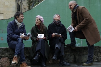 Ubeda, Alberdi, Bertarbide eta Guillan, “Aztia” proiektuko lau kide. 