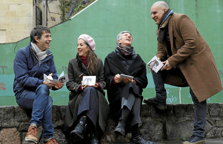 Ubeda, Alberdi, Beratarbide eta Guillan, «Aztia» proiektuko lau kide.