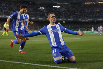 Kike García ha sido el gran protagonista del día, marcando los tres goles del Alavés.
