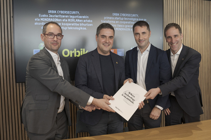 Mondragonen eta Ikerlanen arteko hitzarmena, Orbik Cybersecurity start-up teknologikoa kooperatiba bihurtzeko.