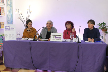 Gil de San Vicente, Jubeto, Zabala eta Perez Orozko, Bilbon egindako prentsaurrekoan.