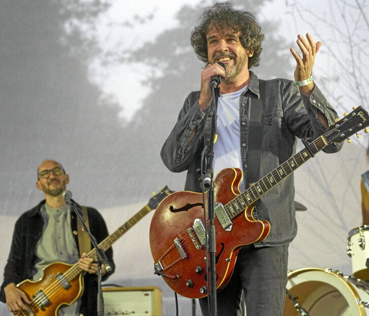 Joan Pons eta Gorka Urbizu, Txillida Lekun, 2024an eman zuten kontzertuan.