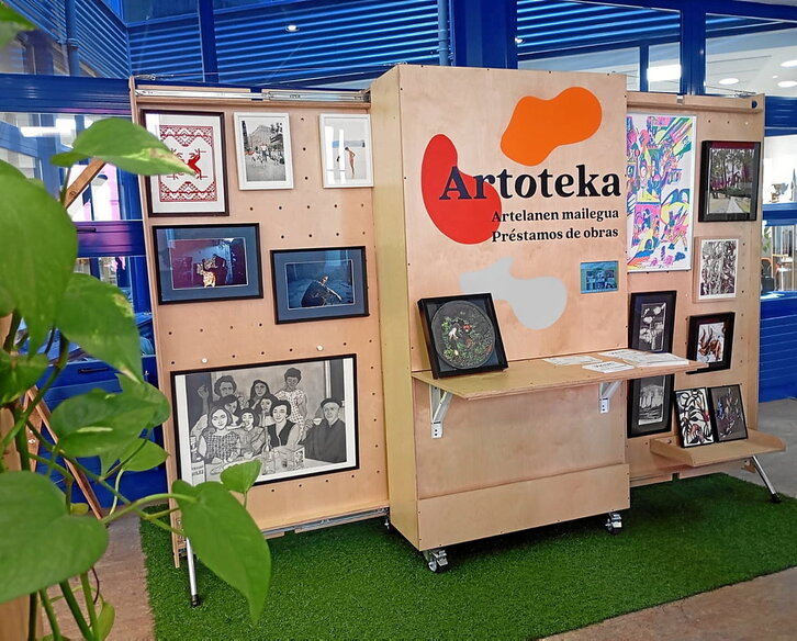 Módulo de Artoteka en las instalaciones de Wikitoki en Bilbo.
