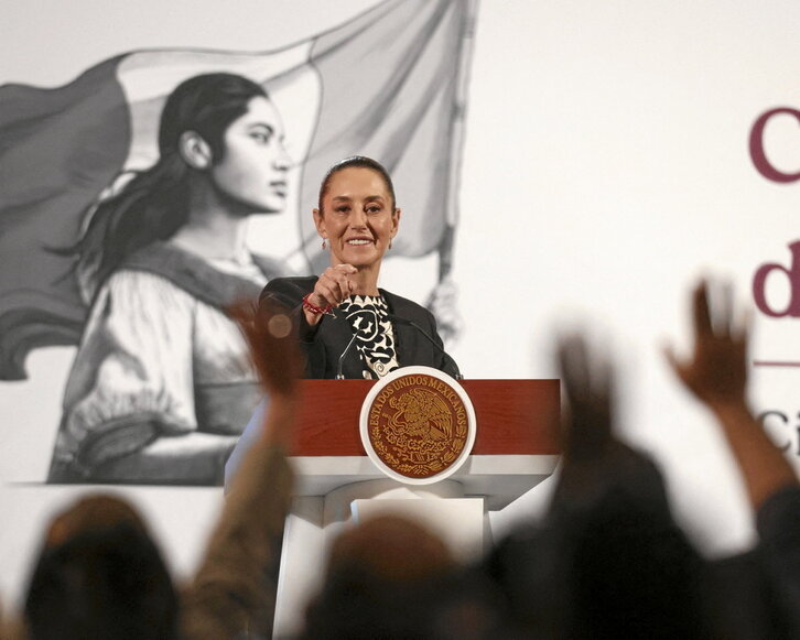 La presidenta de México, Claudia Sheinbaum, ayer.