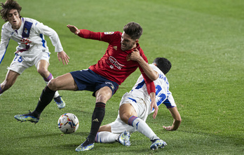 Nacho Vidal, en un partido contra el Eibar en El Sadar.
