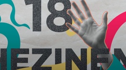 Ebentoa iragartzen duen kartela.