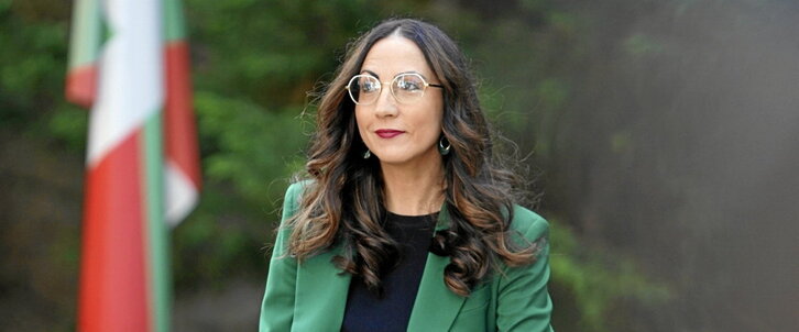 Begoña Pedrosa, Lakuako Hezkutza sailburua, artxiboko irudi batean.