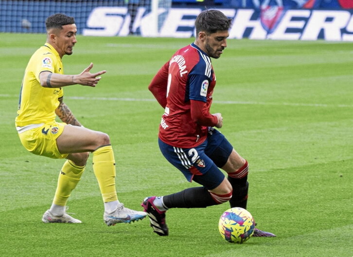 Nacho Vidal, ante el Villarreal.