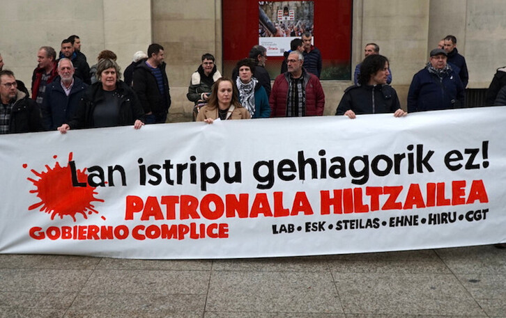 Movilización sindical anteior contra los accidnetes laborales.