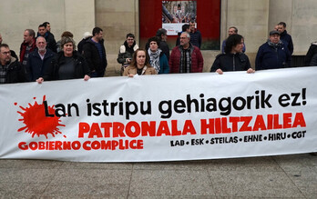 Movilización sindical anteior contra los accidnetes laborales.