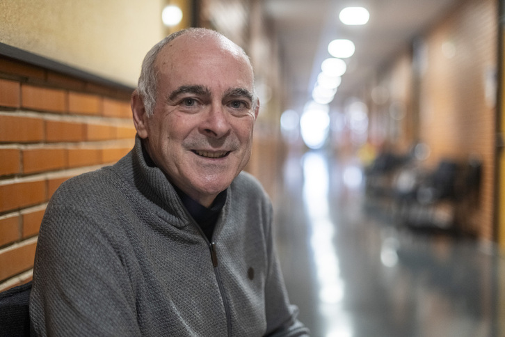Antonio Rivera, en la Facultad de Letras de la UPV-EHU en Gasteiz.