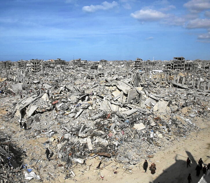 El campo de refugiados de Yabalia, tras la retirada del Ejército israelí.