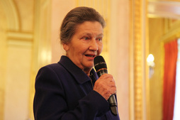Simone Veil, Liburu politikoaren Jardunaldian, 2010ean.
