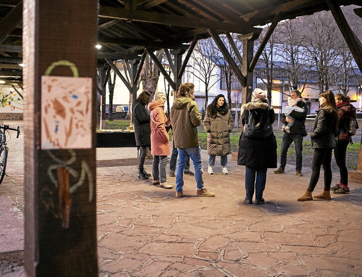 En la imagen, «Constelaciones residuales», el proyecto de Álvaro Gil realizado en Elizondo dentro del programa FLUXU.