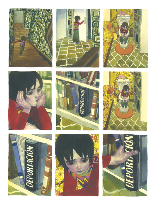 Viñeta del cómic de Sala.