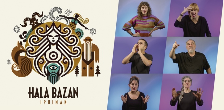'Hala Bazan ipuinak' podcastean parte hartu duten ipuin kontalariak 