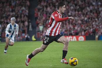 Nico Serrano, en el partido de Liga ante el Leganés.