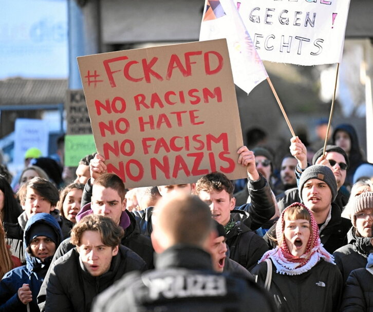 Protesta contra la AfD en Neu-Isenburg.