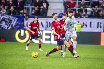 Carles Aleñá, en un partido ante Osasuna con el Getafe.