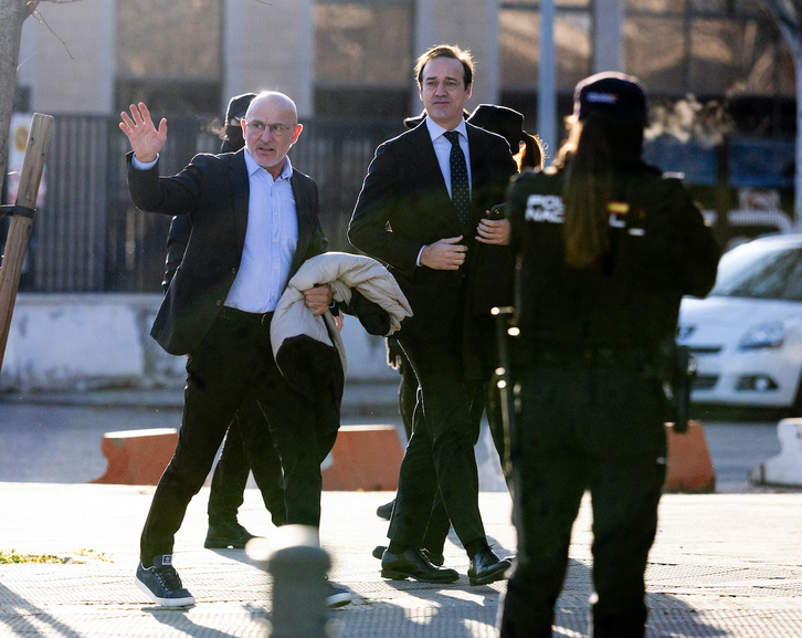 Luis de la Fuente, al entrar a la sesión del juicio en la Audiencia Nacional.