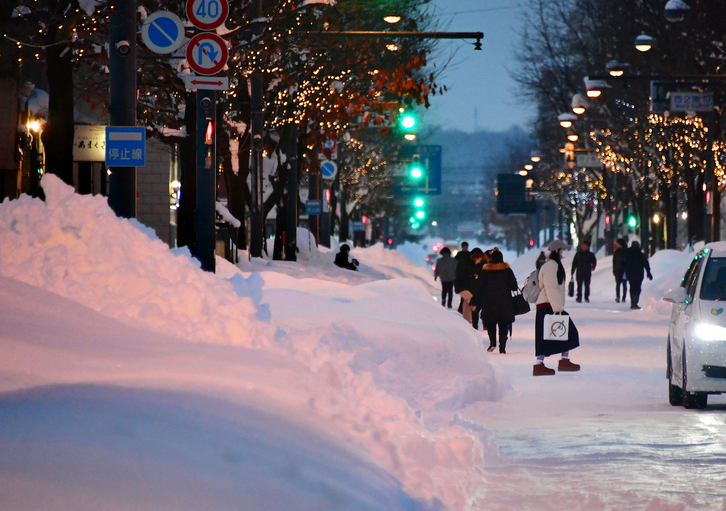 En la ciudad de Obihiro han caído 112 centímetros de nieve en tan solo 24 horas.