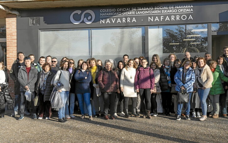 Trabajadoras sociales del Ayuntamiento de Iruñea que denunciaron agresiones.
