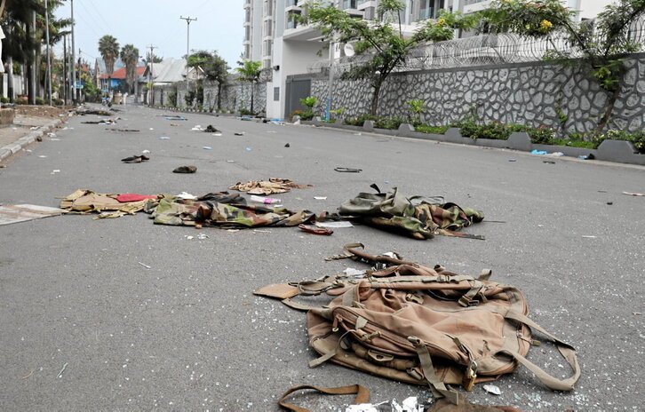 Calles de Goma, capital de Kivu Norte.