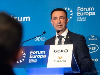 El vicelehendakari Mikel Torres ha participado en el Forum Europa-Tribuna Vasca este miércoles.
