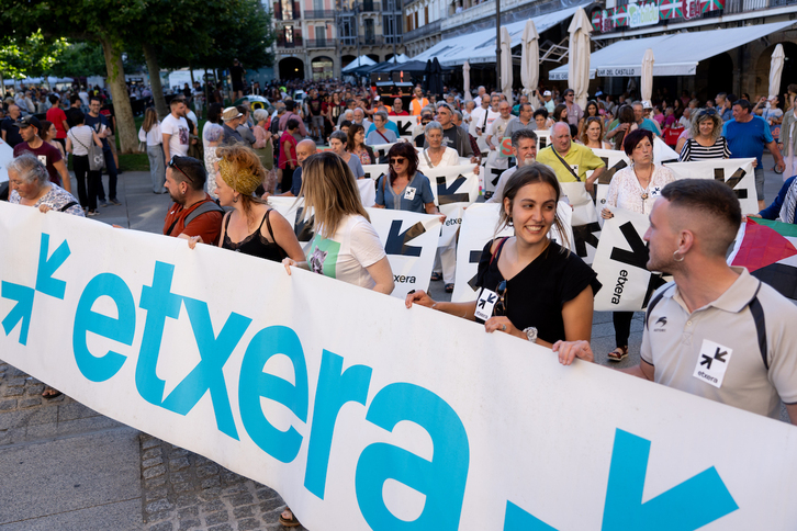 Imagen de archivo de una movilización de Sare celebrada en Iruñea.