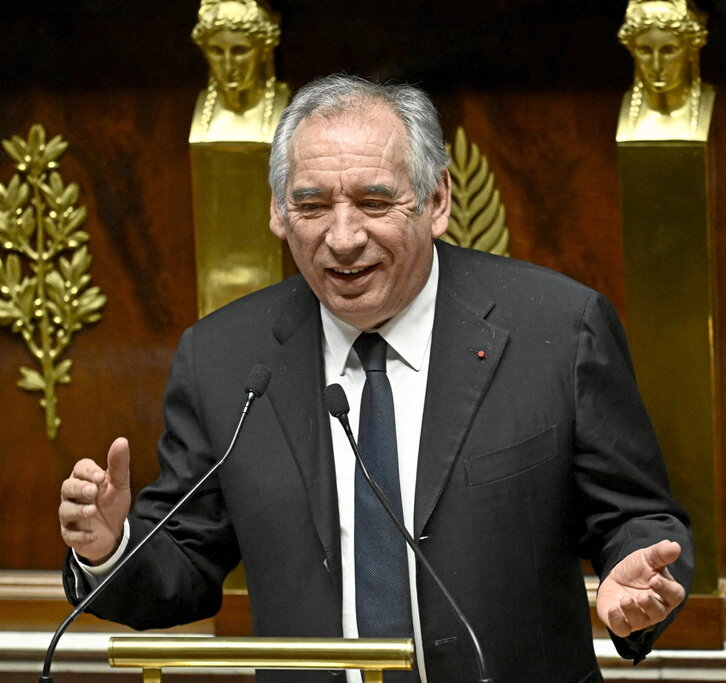 François Bayrou, durante su intervención ante la Asamblea Nacional francesa.