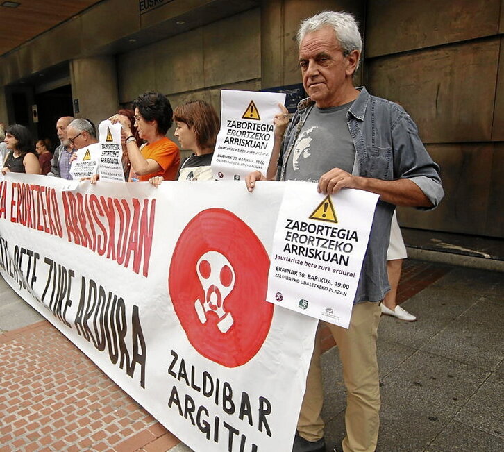 Gaizka Zabarte, mobilizazioetako batean.