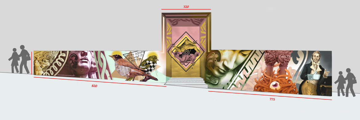 Representación del mural desaparecido. (MUSEO DE NAVARRA)