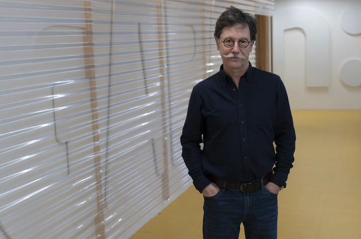 Denis Merklen, en la sede de GARA en Donostia.