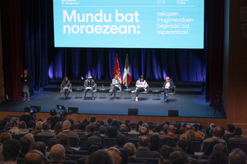 Coloquio que se ha desarrollado esta tarde en Baluarte, en el arranque del III Congreso de EH Bildu.